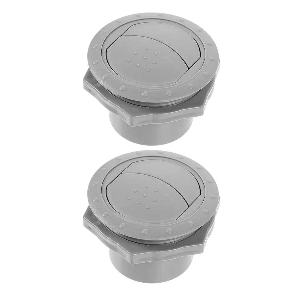 

2Pcs Air Vent Covers Round Adjustable Dashboard Air Conditioning Deflector Side Roof Outlet for Rv Bus Car Vent Replacement