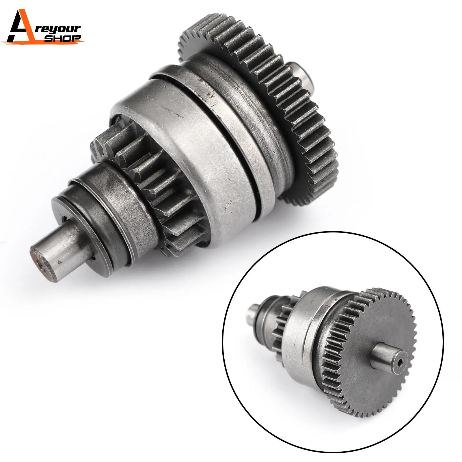 Areyourshop For Can-Am Outlander 400 330 450 MAX STD XT EFI 2003-2019 MAX 450 Starter Bendix Idler Pinion Gear 17T/44T 420684050