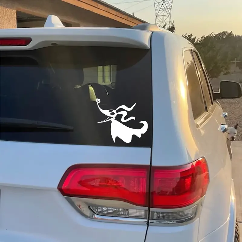 Zero Dog Ghost Silhouette With Pumpkin Nose Inspired By Nightmare Before Christmas Sticker Bumper Car Laptop Decal