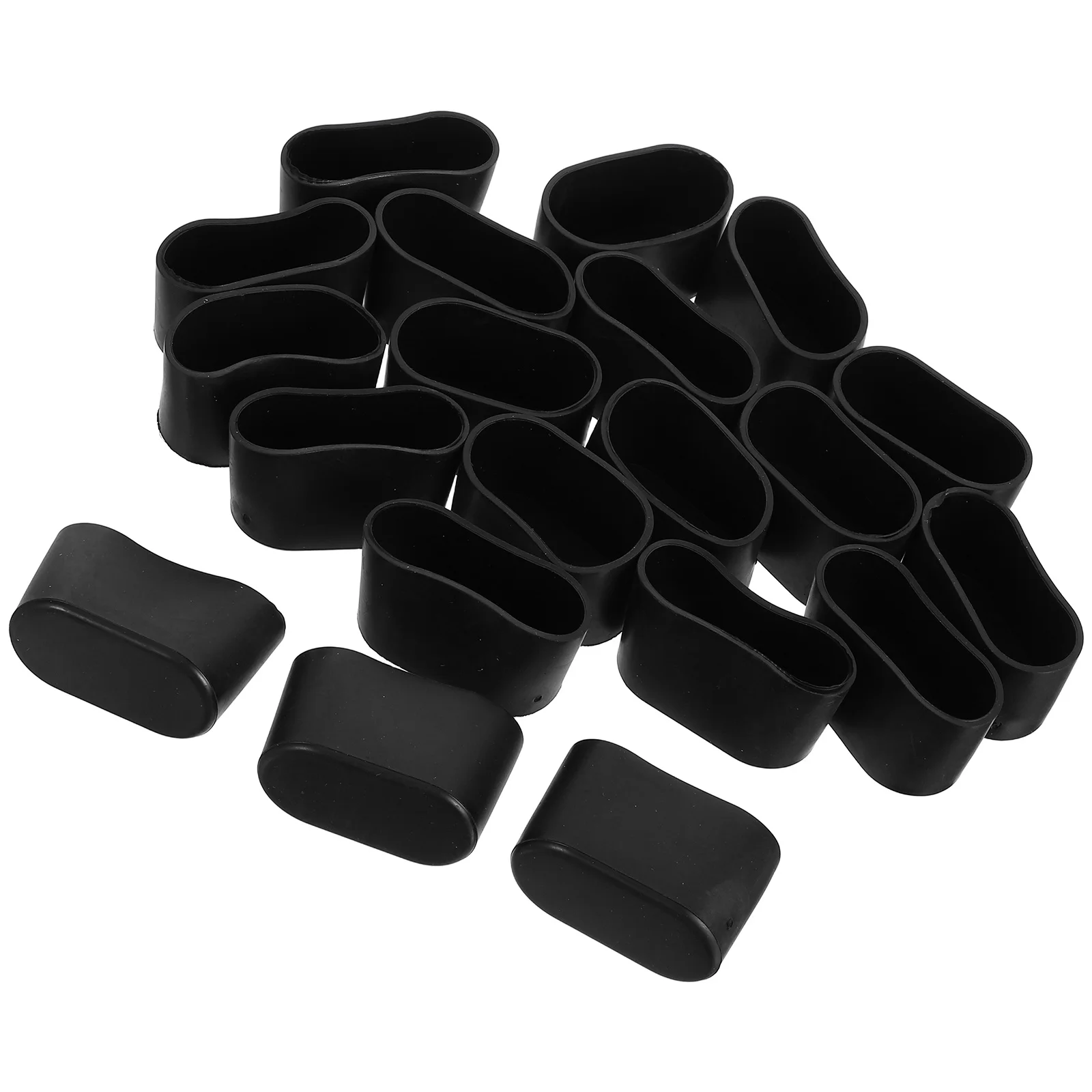 

20Pcs Oval Chair Leg Caps Plastic Furniture Feet Protector Non Slip Floor Covers for Hardwood Tables Chairs Non Slip Chair Pads