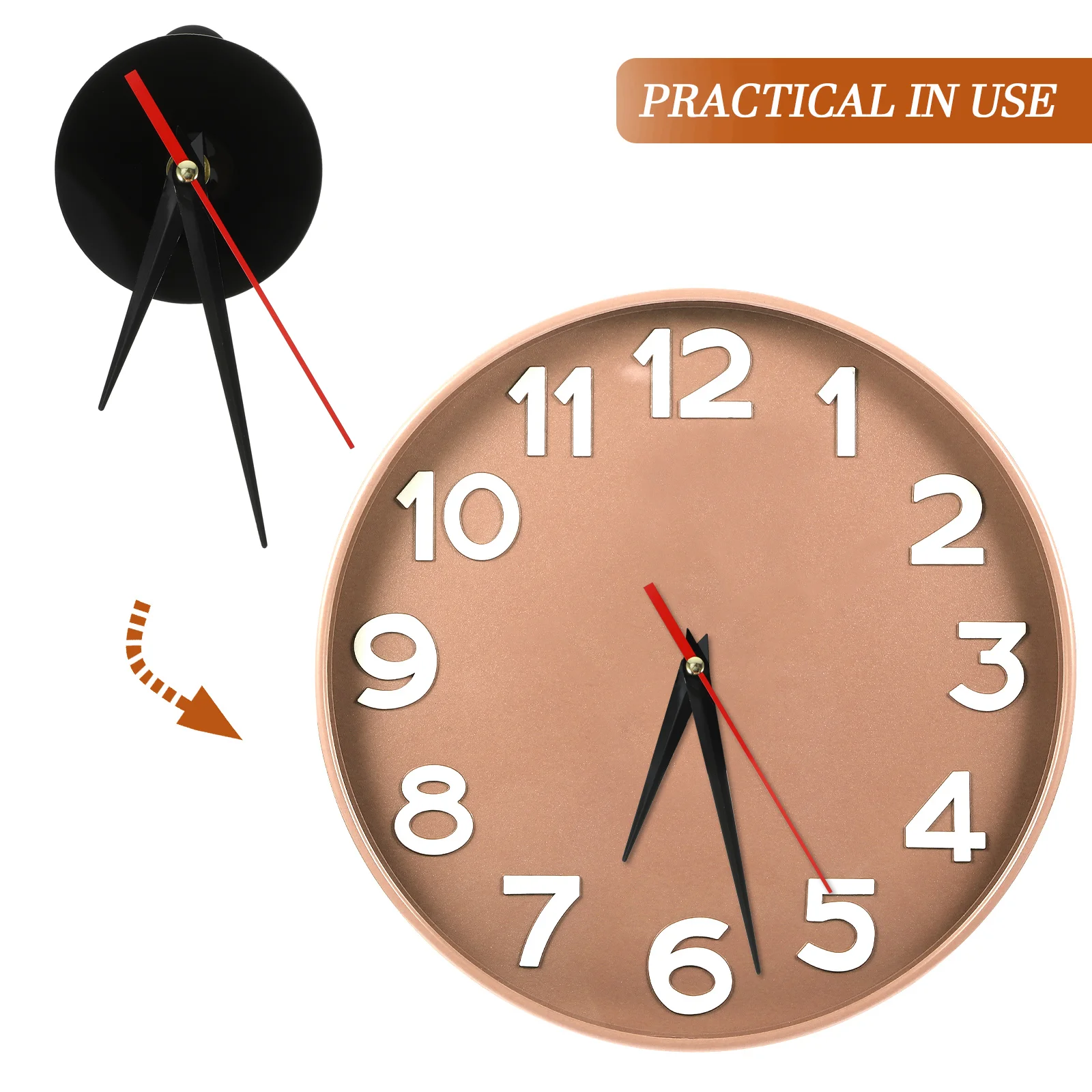 Clock DIY Scanning Mechanism Wall Replacement Movements Operated Minimalist Black