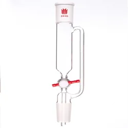 SYNTHWARE Constant pressure drip funnel, No tick marks, PTFE valve, Addition funnel, Borosilicate glass, F62