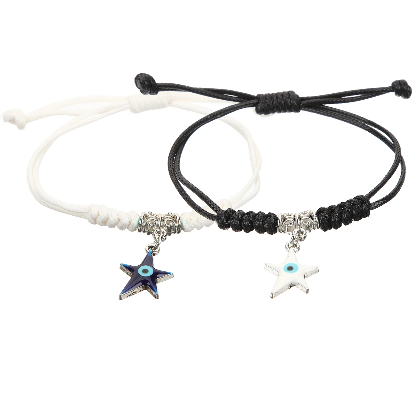 

Temperature-sensitive Pendant Bracelet Braided Bracelets Couple Evil Eye Anklets for Men Women Pentagram Adjustable