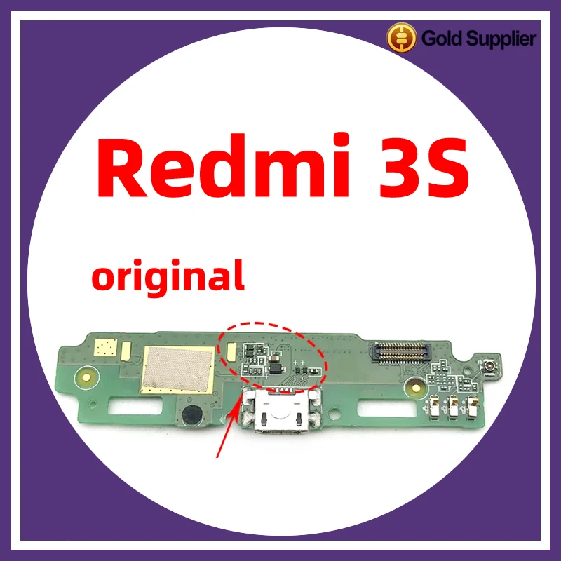 

Original For xiaomi Redmi 3S Dock Connector USB Charger Charging Port Flex Cable Board Replacement