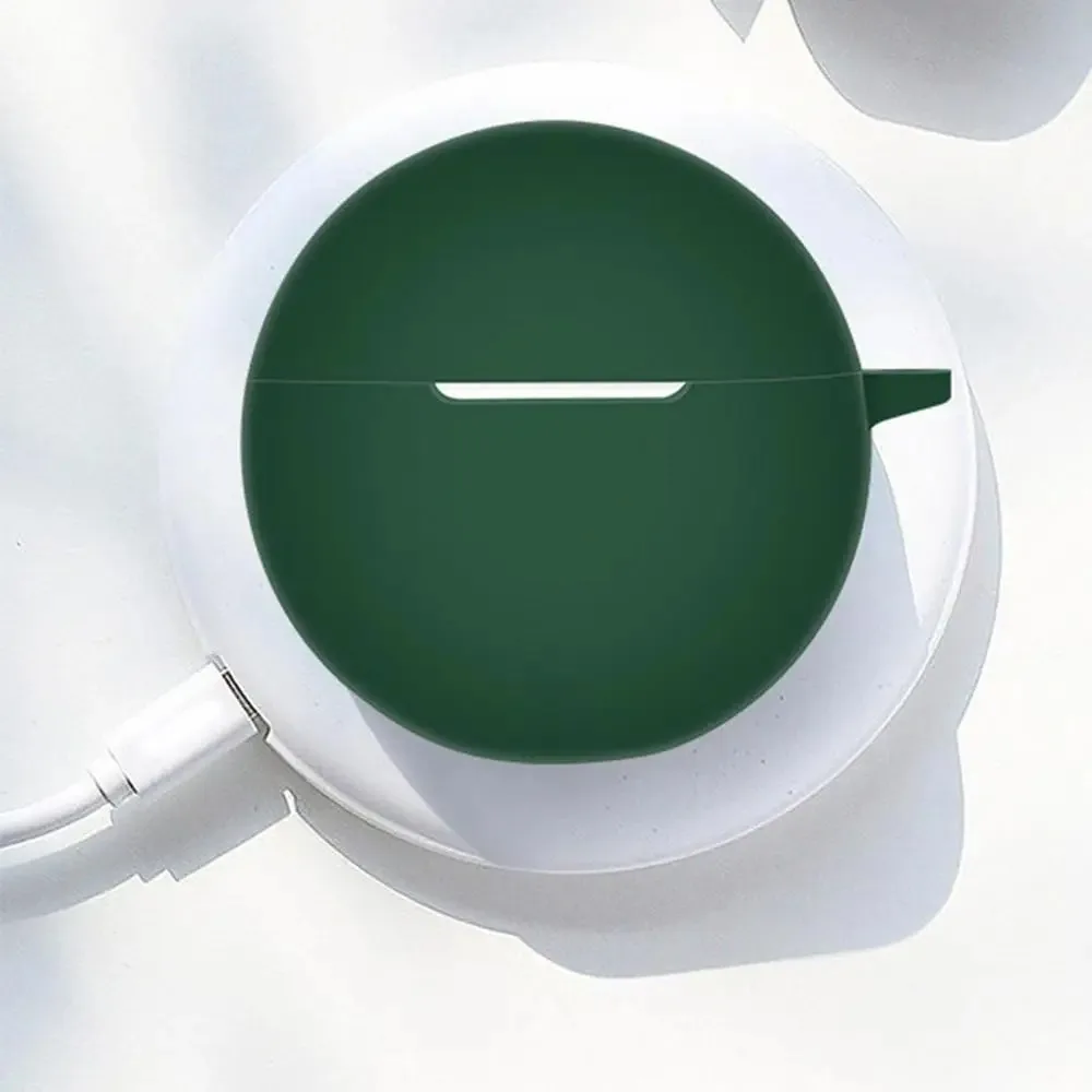 Silicone Earbuds Protective Case Anti-drop Dustproof Wireless Earphone Shell Washable Soild Color for OPPO Enco buds2