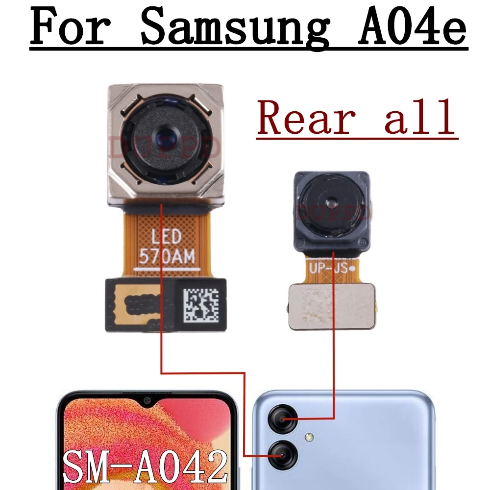 كاميرا أمامية وخلفية لسامسونج غالاكسي a04e ، وحدة رئيسية مع كابل مرن