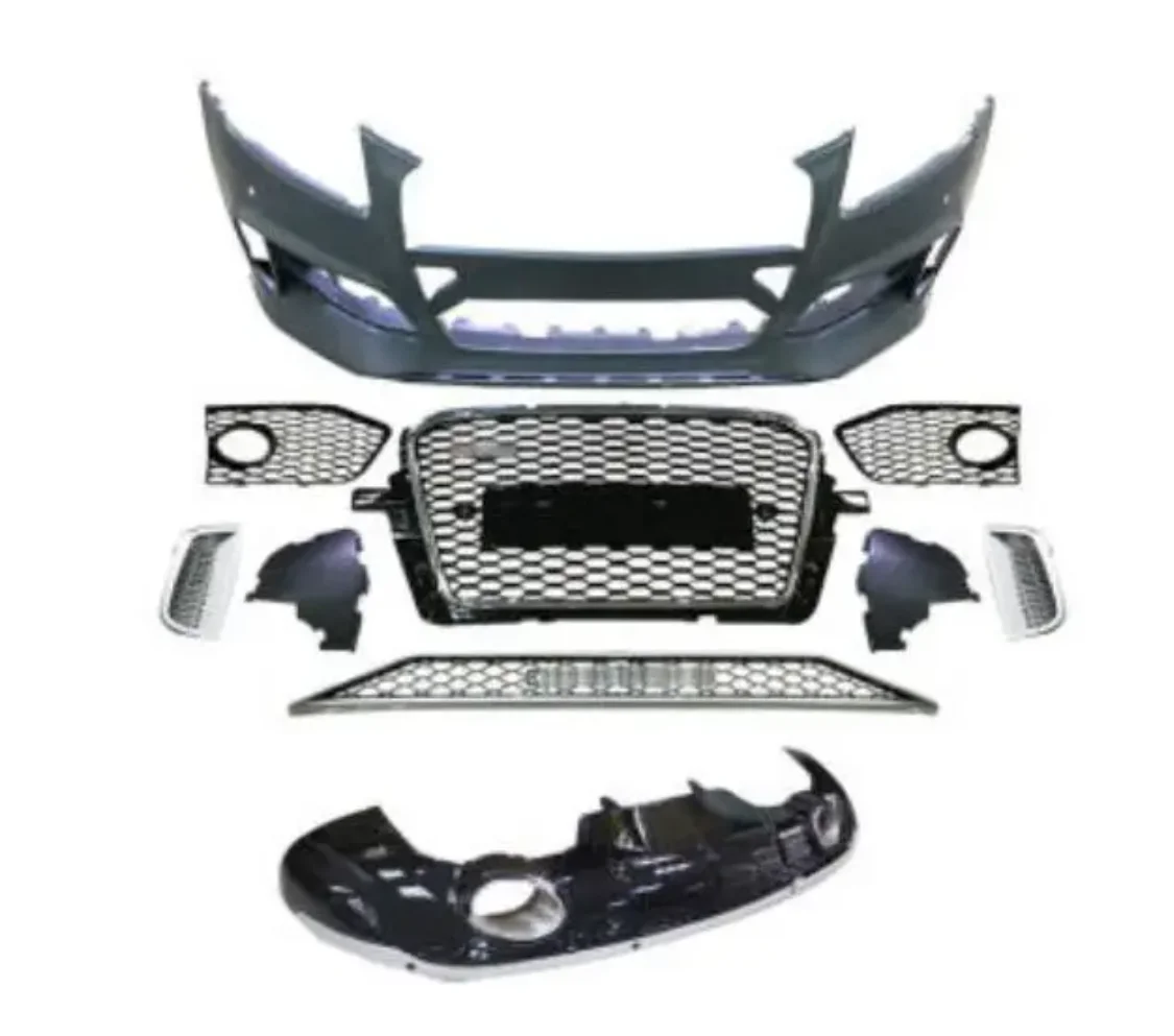 

Full Bodykit for for Audi Q5 Upgrade to RSQ5 2013-2017 Front Bumper Grille Diffuser Exhaust Pipe