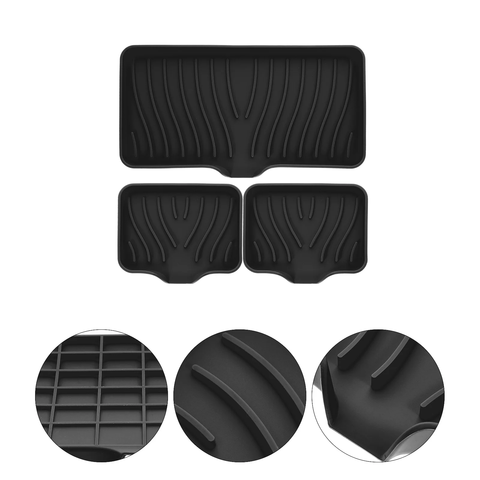 

3Pcs Anti-Slip Silicone Soap Dish Self-Draining Bathroom Kitchen Sponge Holder Tray Organizer Silicone Soap Holder