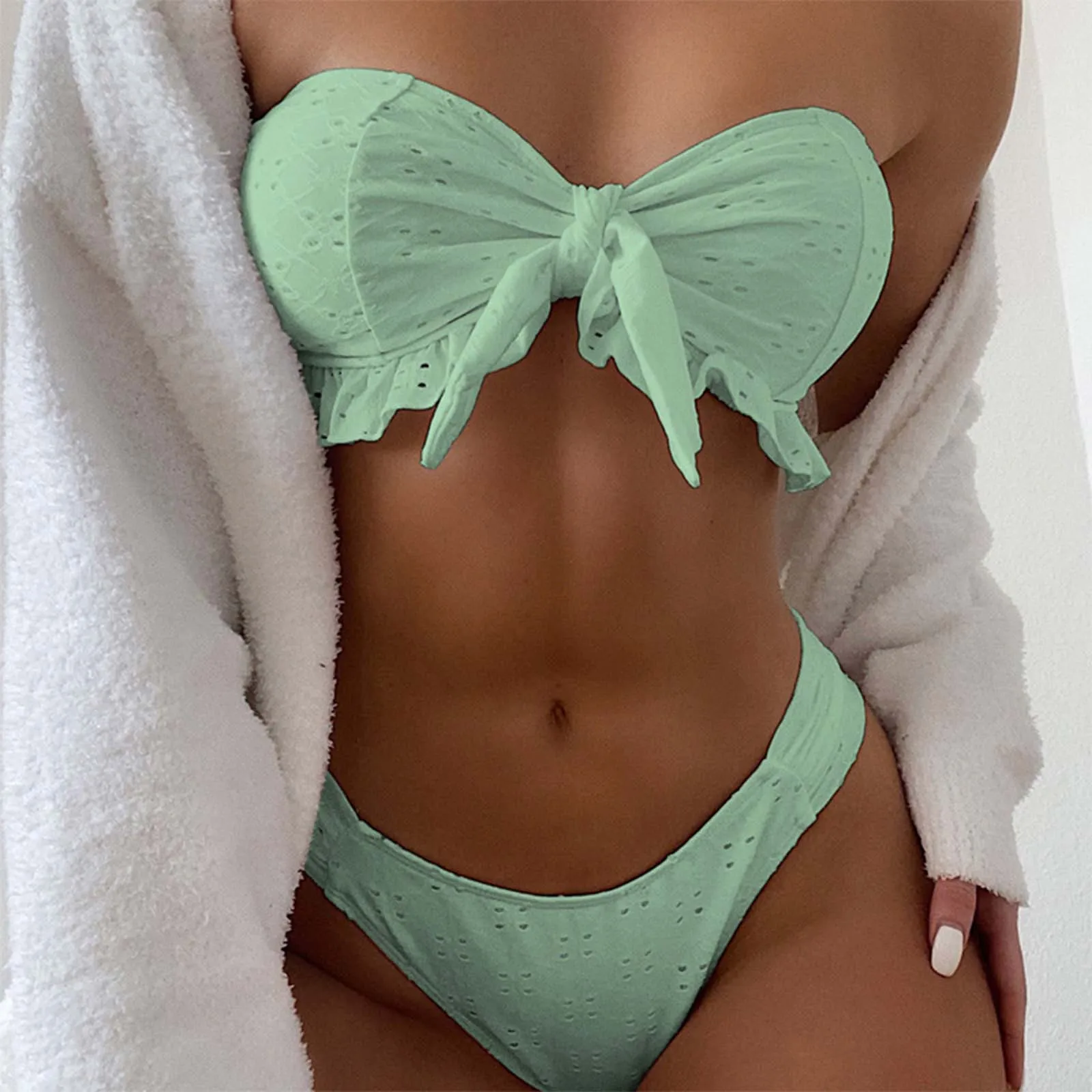 Bandeau Bikini 2024 Women Swimwear Sexy Push Up Bikinis Set Female Swimsuit Sexy Two Pieces Bathers Bathing Suit Beachwear