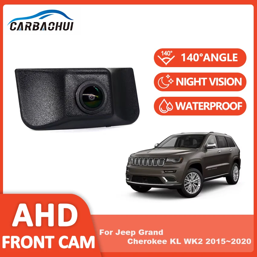 

Camera 140deg Fisheye AHD CVBS Car front View Logo Camera Waterproof For Jeep Grand Cherokee KL WK2 2015~2020