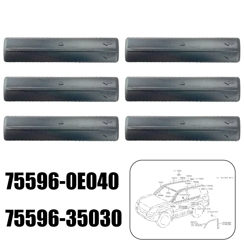 

Removal Kit Roof Rack Cover Removal Kit Black Car Exterior Parts Wear resistant 75596 0E040 ABS Accessories Black