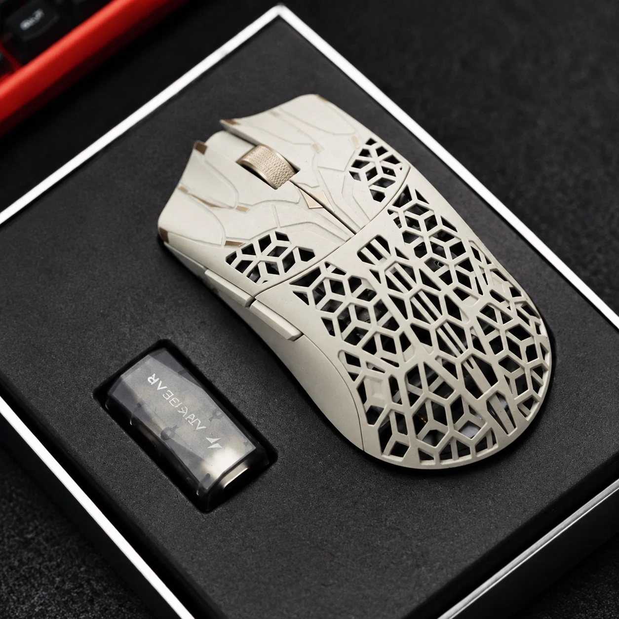 ATK F1 Phantom Master Carbon Fiber Hollow Wireless Mouse, Lightweight Ergonomic Esports Gaming Mouse For Medium & Small Hands
