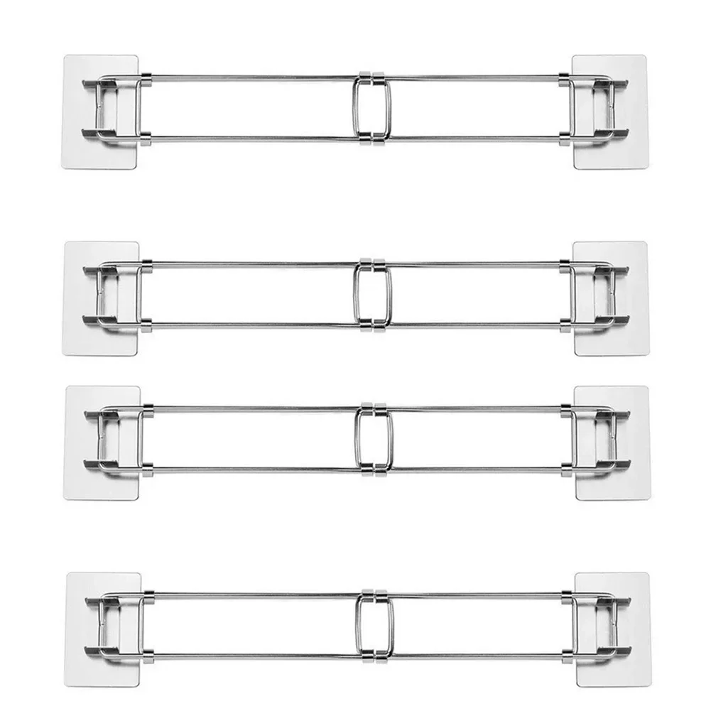Extended 56.6cmx3.8cm Adjustable Tension Rod Adjustable Fridge Bar For RV Perfect For RVs And Kitchens 4 Pieces Set