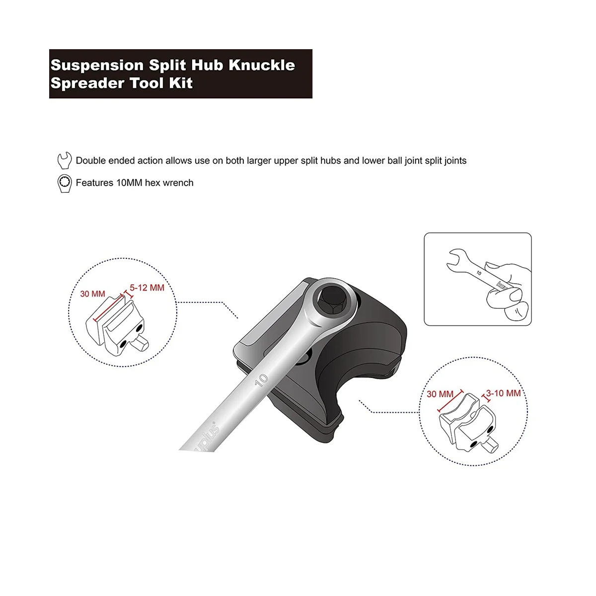 Suspension Strut Spreader Tool - Shock Absorber Ram Strut Removal, Ball Joint