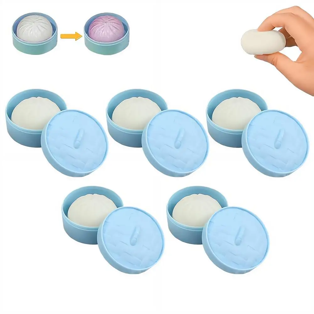 Color Changing Steamed Bun Squishy Toy Sun Activated Color Changing Stress Relief Ball Soft Slow Rebound Squeeze Toy