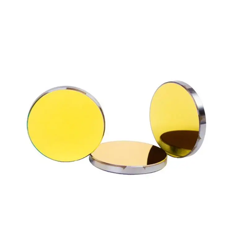 Imagem -05 - Lente Co2 Reflexiva si Espelhos Lente para Acrílico Gravação a Laser Corte Lentes Refletoras de Silicone Banhado a Ouro Diâmetro 20 25 mm Peça