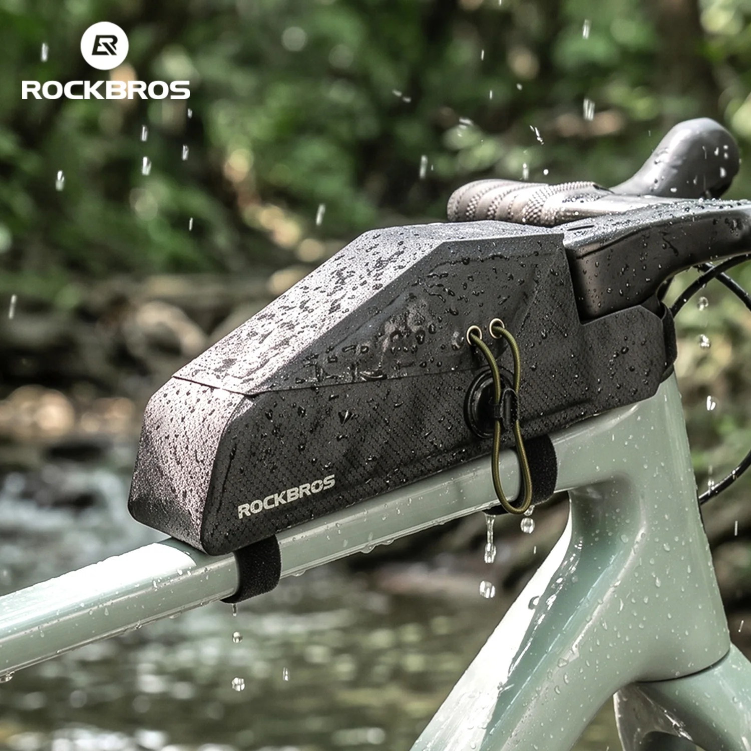 ROCKBROS Waterproof Bike Top Tube Bag Lightweight Quick Access with Strap Bicycle Frame Bag Fit for Road MTB BikeTop Tube Pouch