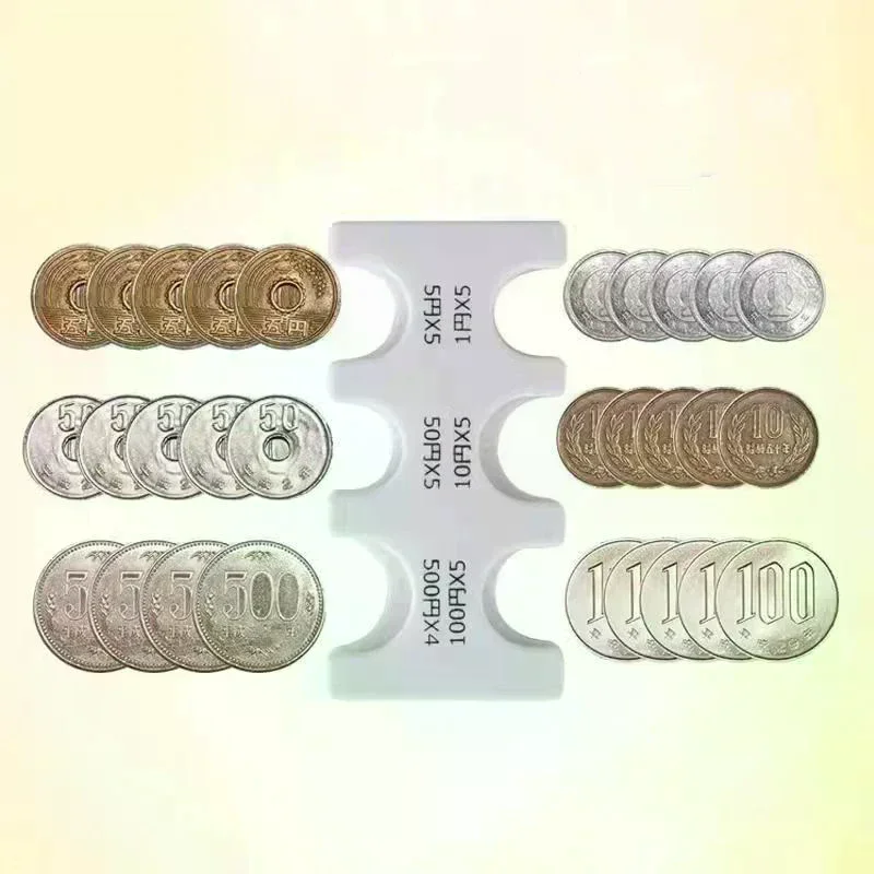 Colourful Transparent Coin Clip Organizer Small Wallet Loss Prevention Clip Japanese Currency Sorting Travel Portable Card Case