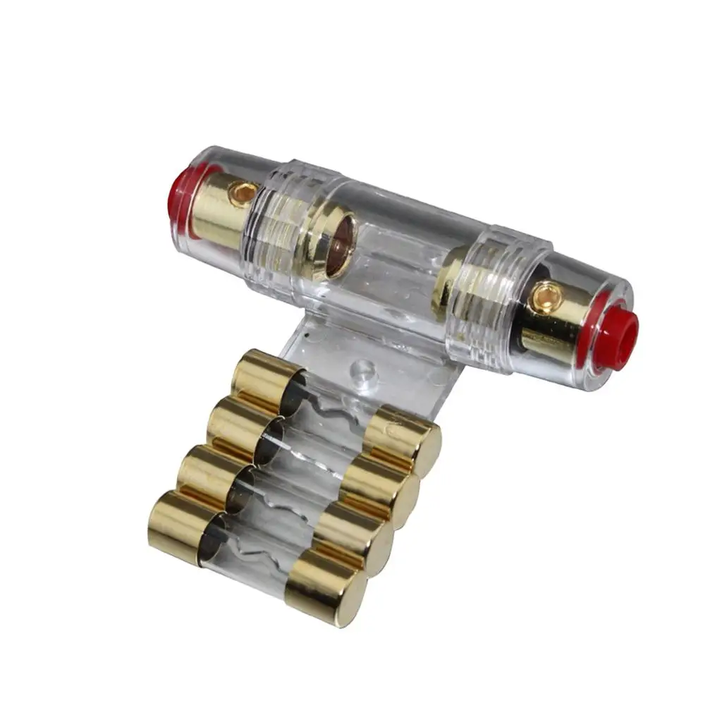 4 Gauge Fuse Holder for Car Audio Installation with 40A Wonder AGU-Fuse Gold Plated for Conductivity