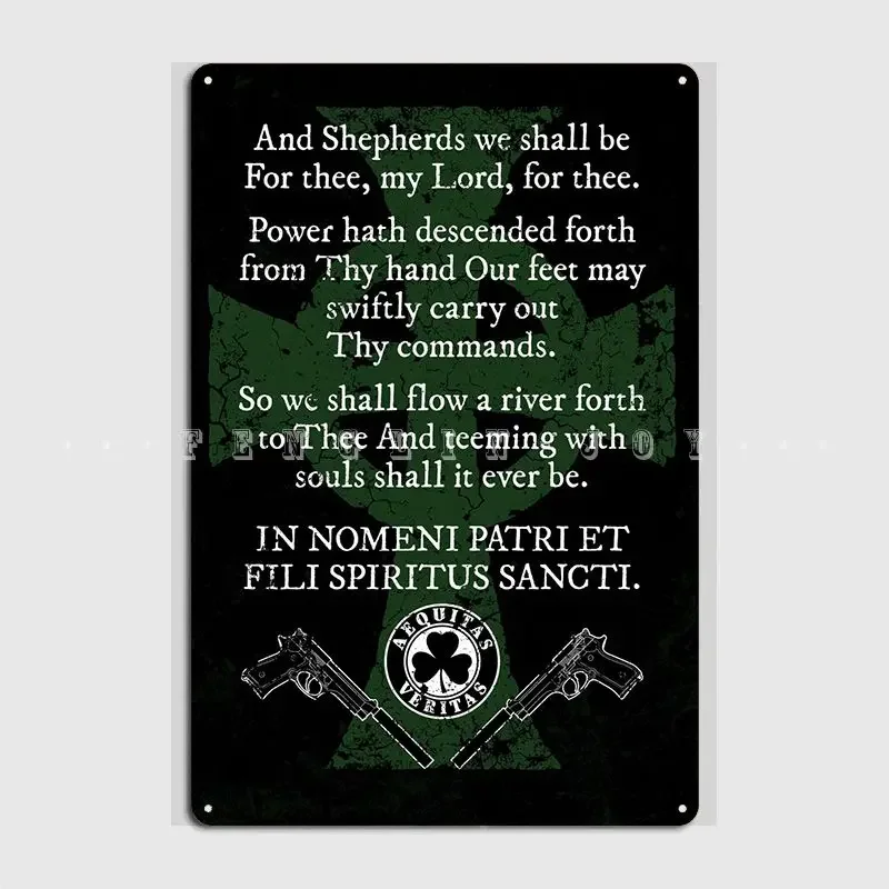 Boondock Saints Poster Metal Plaque Designing Wall Cave Club Bar Painting Décor Tin Sign Posters