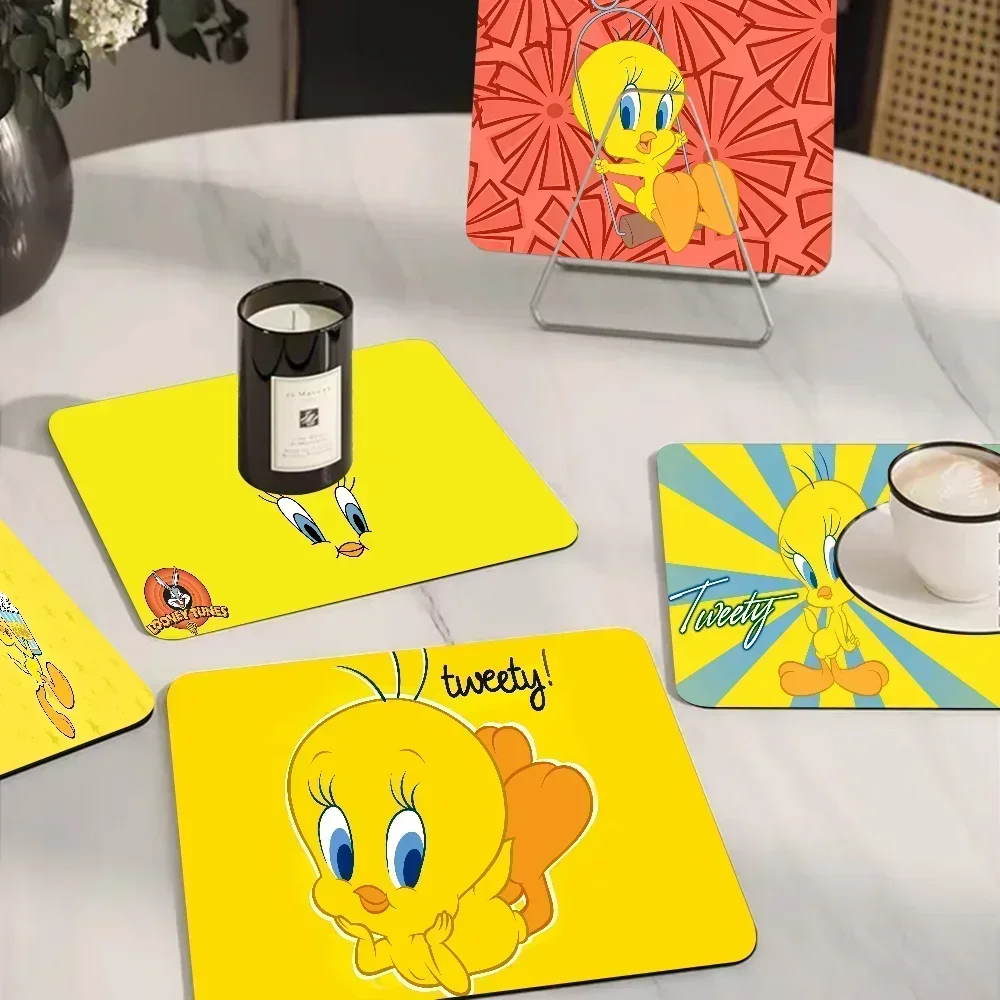 Looney Tunes T-Tweety Bird Kitchen Drainage Mat Retro Style Dish Drying Pads Absorbent Placemats Drainer Tableware Mats