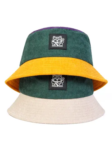 Unisex Cat Embroidery Personality Bucket Hats Fishermen Caps Outdoor Casual Cap Sunscreen Hat