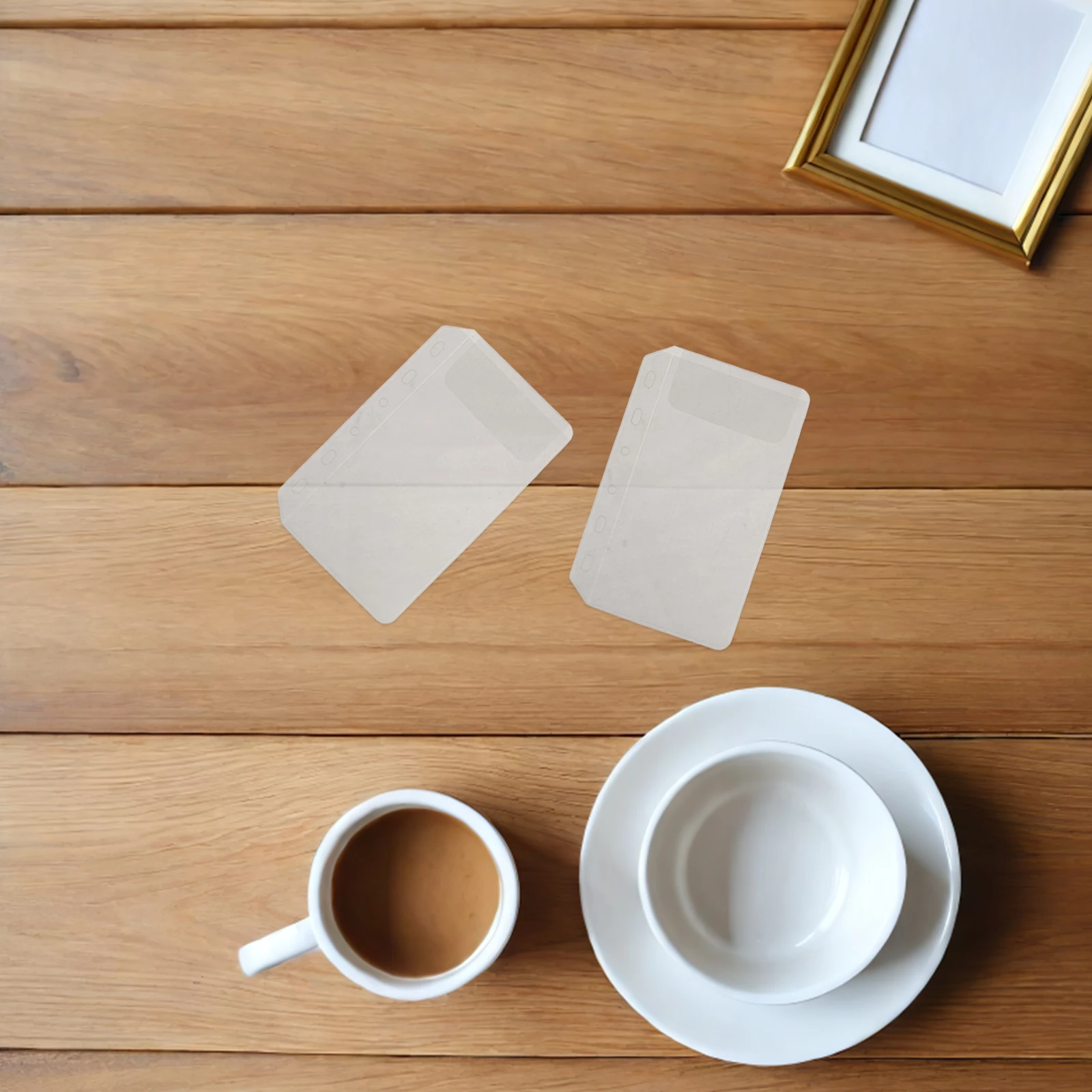 

20Pcs A7 Clear Binder Pockets - Transparent PP Document Photo Sleeves for Scrapbook Journaling Cards - 6 Holes Plastic Punched