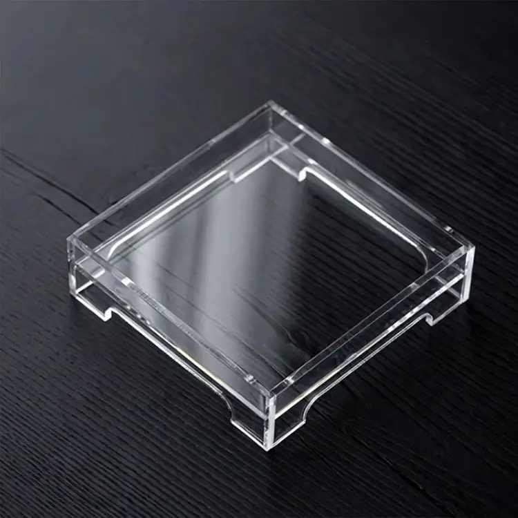 Transparent Acrylic Square Tea Set, Tea Cup Tray, Storage Tea Tray, Dry Tea Table, Desktop Utensil, Storage Rack