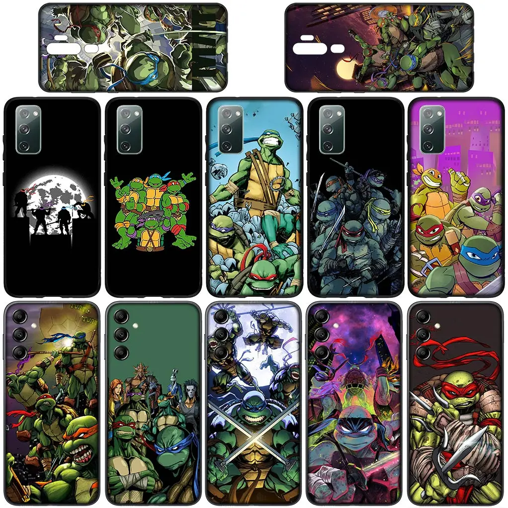 N-Ninjas Cartoon T-Turtles Coque Phone Cover for Samsung Galaxy S24 S23 Fe Ultra Plus A05 A55 A35 A24 A25 A15 M55 Soft Case