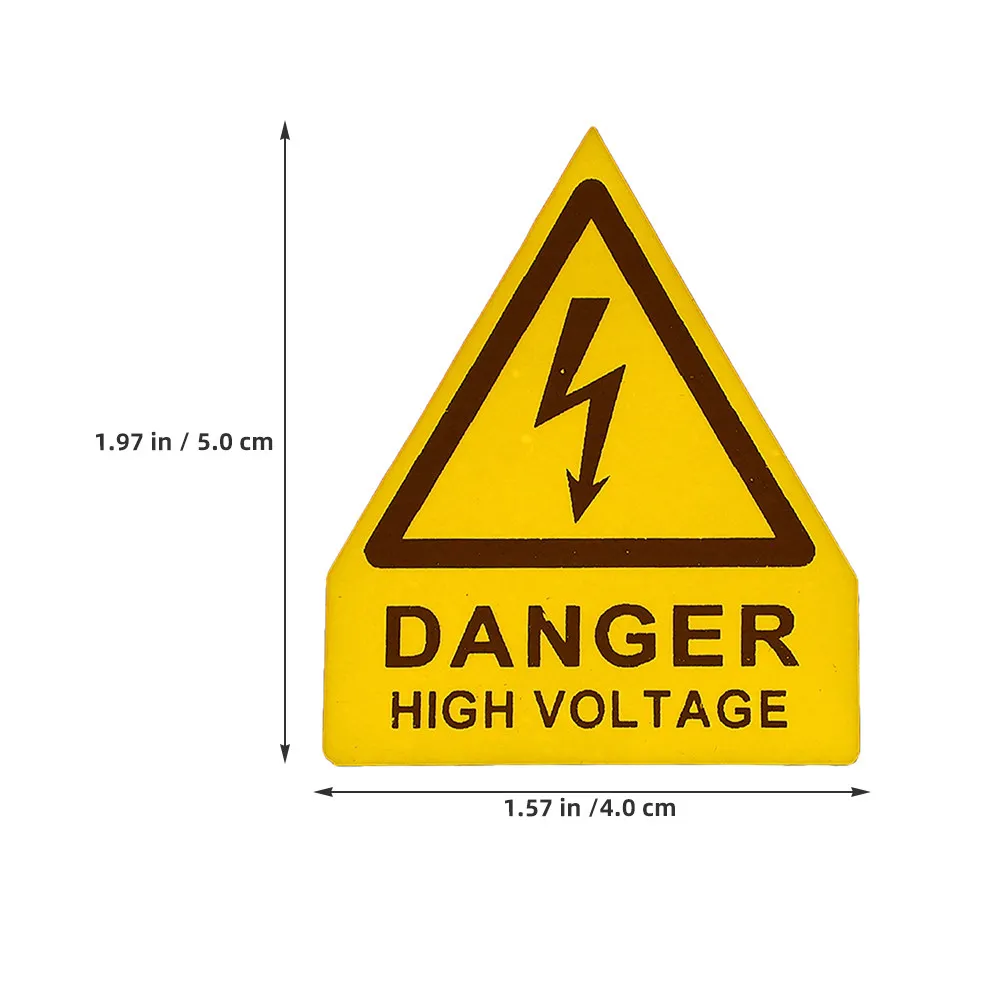 10Pcs High Voltage Danger Warning Stickers Self-Adhesive PVC Safety Signs for Electrical Panels Caution Electric Shock Labels