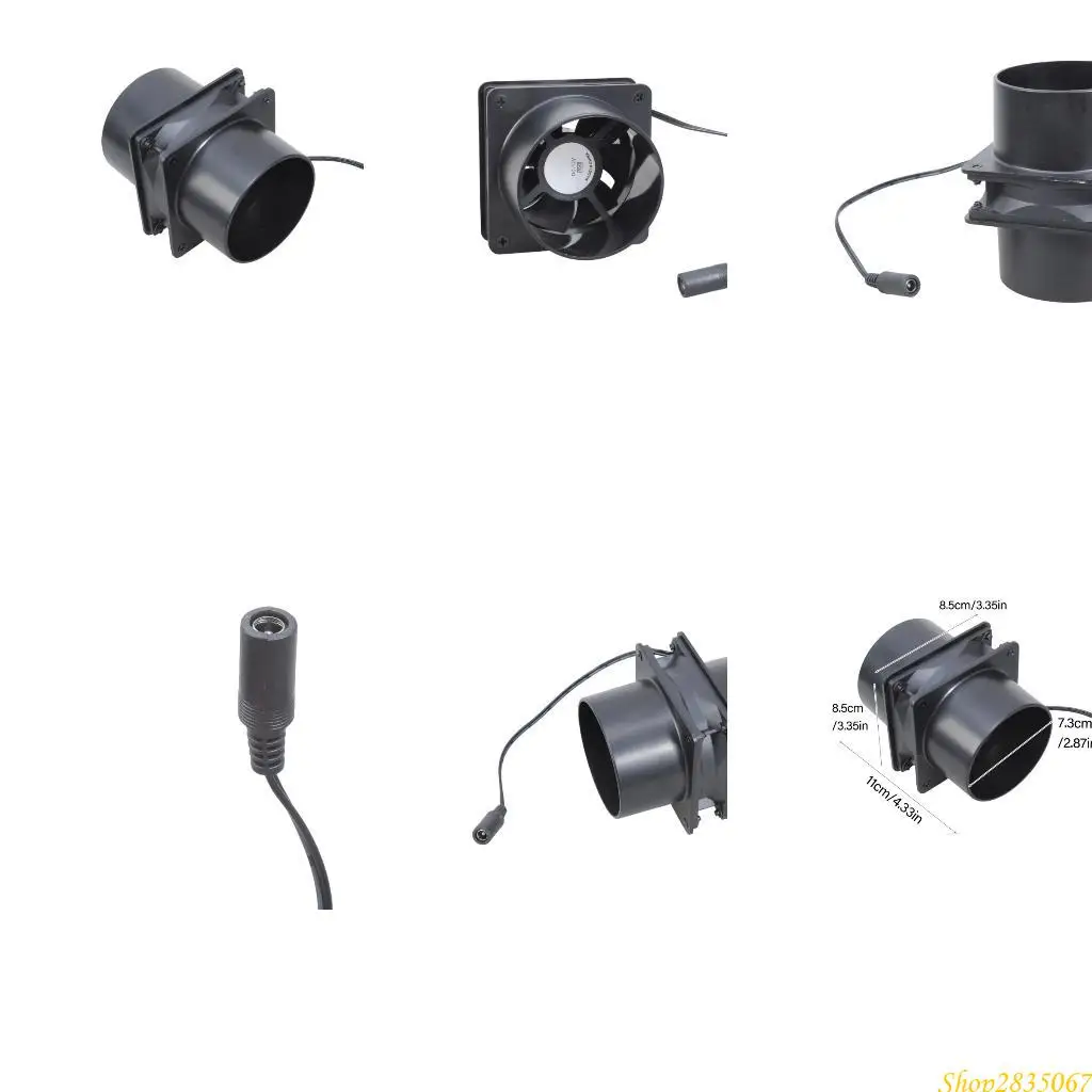 

8cm In Line Air Blower 12V Ventilation Blower In Line Marine Bilge Strong 831F