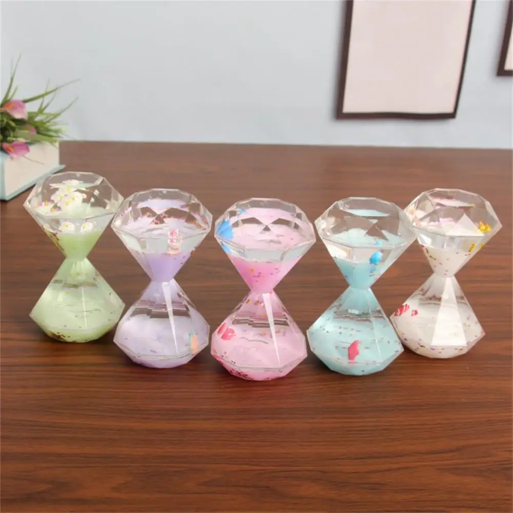 Ocean Theme Hourglass Acrylic Floating Sequin Liquid Timer Oil Drop Hourglass Desktop Liquid Oil Hourglass Home Decorations