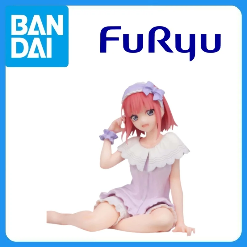 In Stock Genuine FuRyu Eiga Gotoubun No Hanayome Nakano Nino Noodle Stopper Figure Kutsurogi Roomwear Ver Anime Cartoon