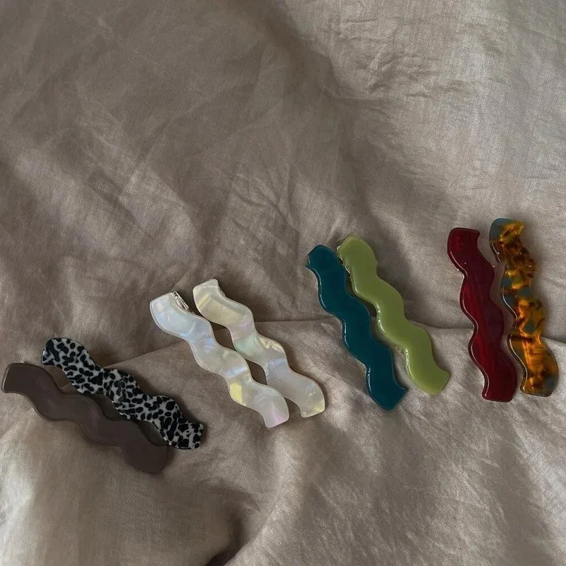 

Новая мода текстурированная акриловая волнистая заколка для волос пара клип темперамент дикая уксусная кислота зажим в виде утконоса зажим для челки корейский стиль новый стиль