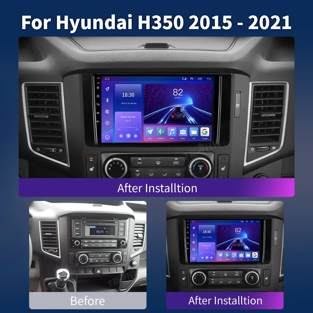 For Hyundai H350 / SOLATI 2015 - 2021 5G WIFI BT 4G LET NO DVD QLED Android 13 Car Radio Multimedia Video Player Navigation GPS