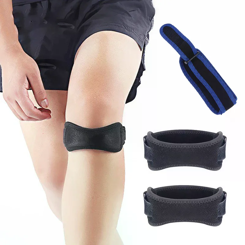 Knee Patellar Tendon Knee Support Strap Brace Adjustable Shock Absorption Compression Knee Pad Sleeve For Basketball