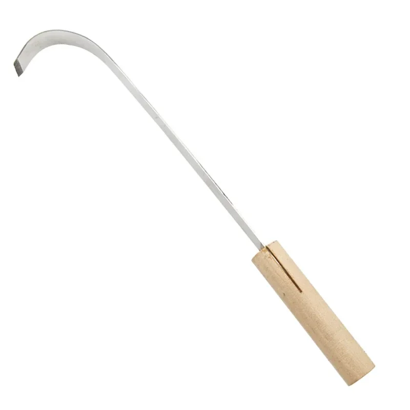 Edelstahl Keramik Trimm werkzeug gebogenes Sprung messer scharfe Klinge DIY grobe Holzgriff Textur Schnitzen Keramik Ton Werkzeuge