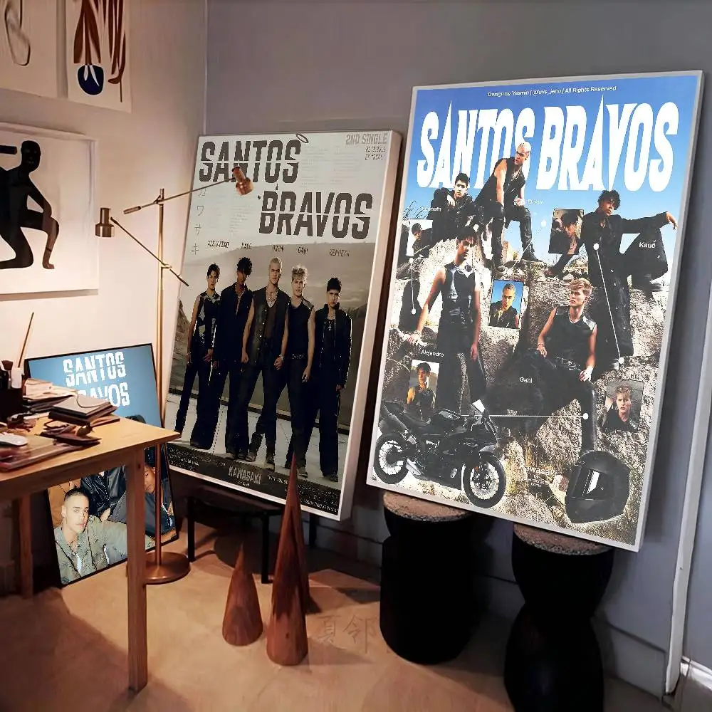 Band Santos Bravos Good Quality Prints And Posters Waterproof Paper Sticker Coffee House Bar Posters Wall Stickers