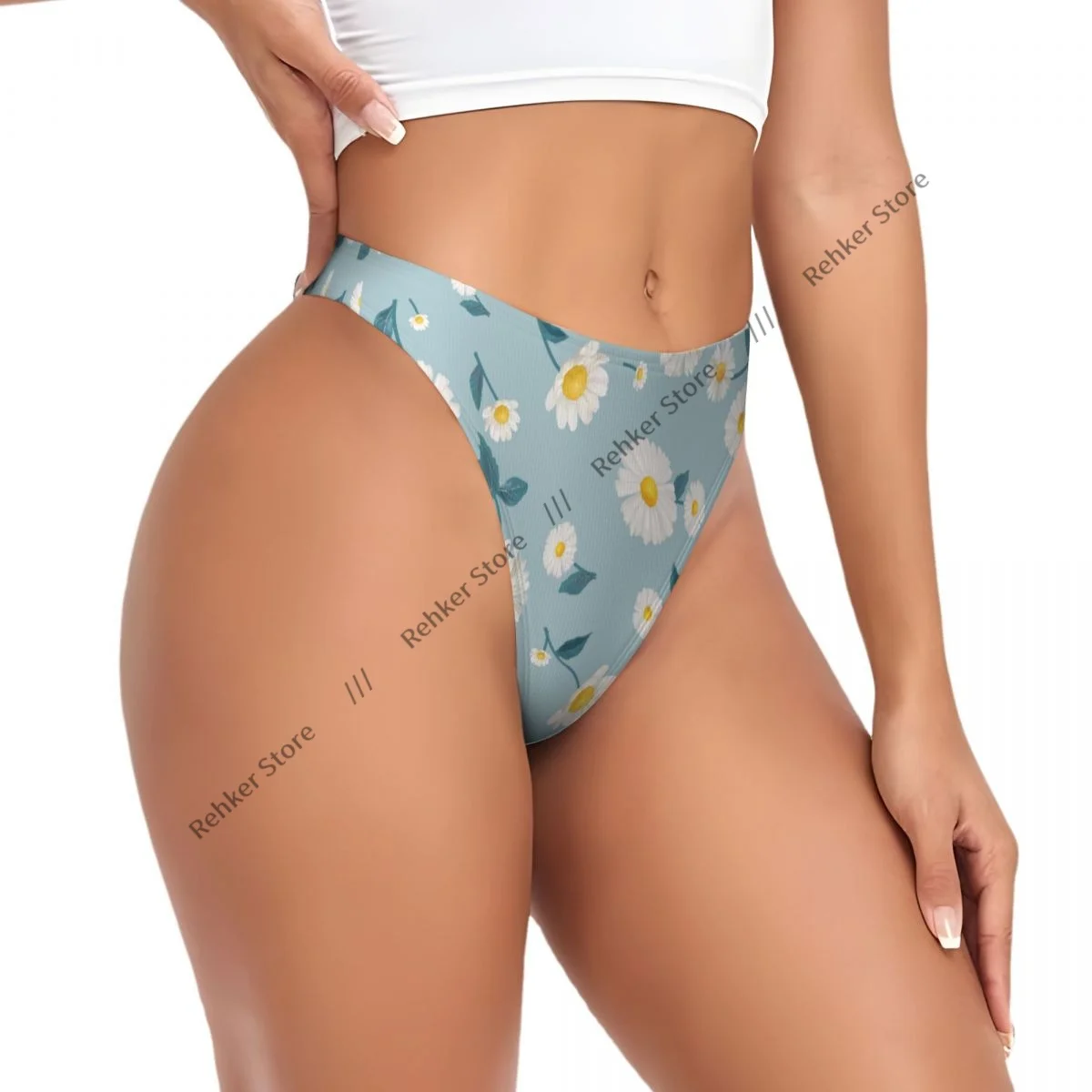 

Sexy G-string Thongs Women Panties Daisy Pattern Underwear Lingerie Tanga