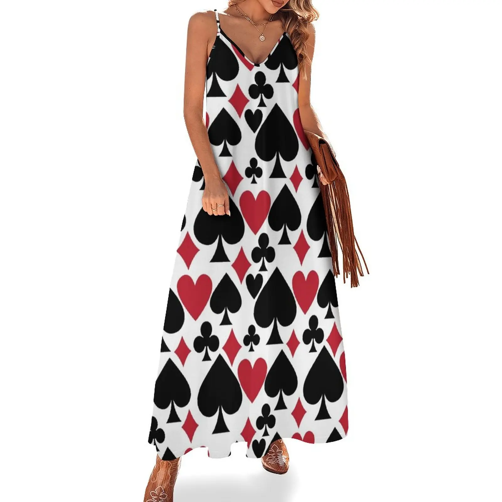 

Playing Cards Suits Hearts Diamonds Clubs Spades Sleeveless Dress elegant dresses plus sizes summer dress womens 2025