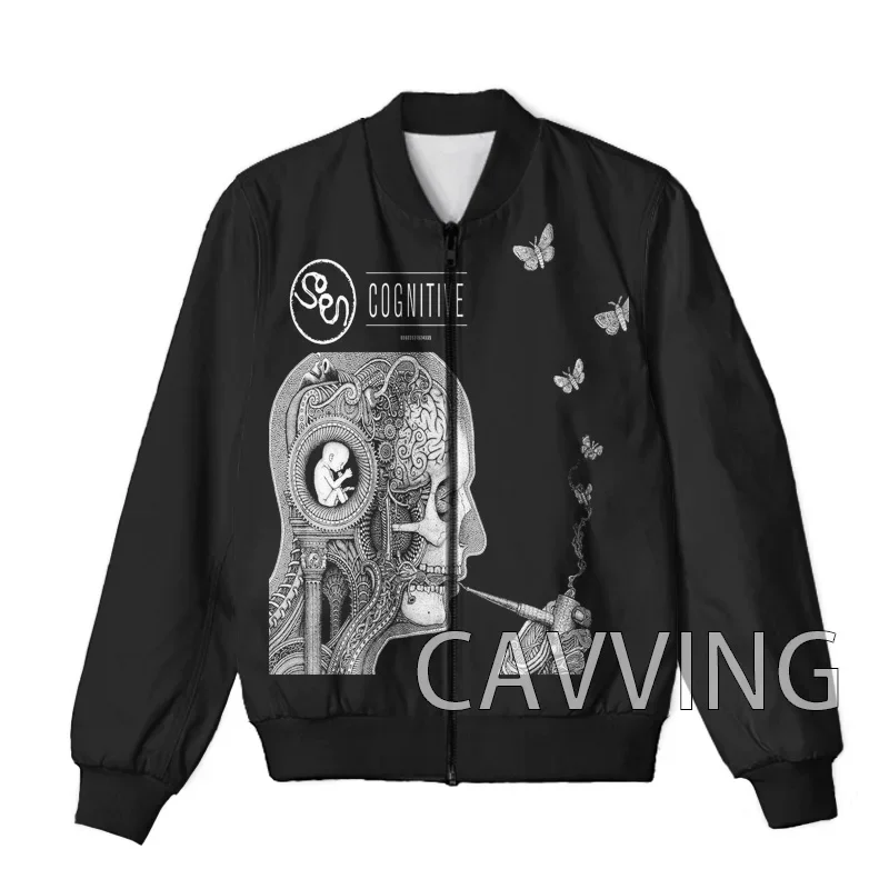 CAVVING 3D Printed  COGNITIVE  Rock  Zipper Bomber Jackets Men Overcoat Mens Coat Zip Up Jackets for Women/Men