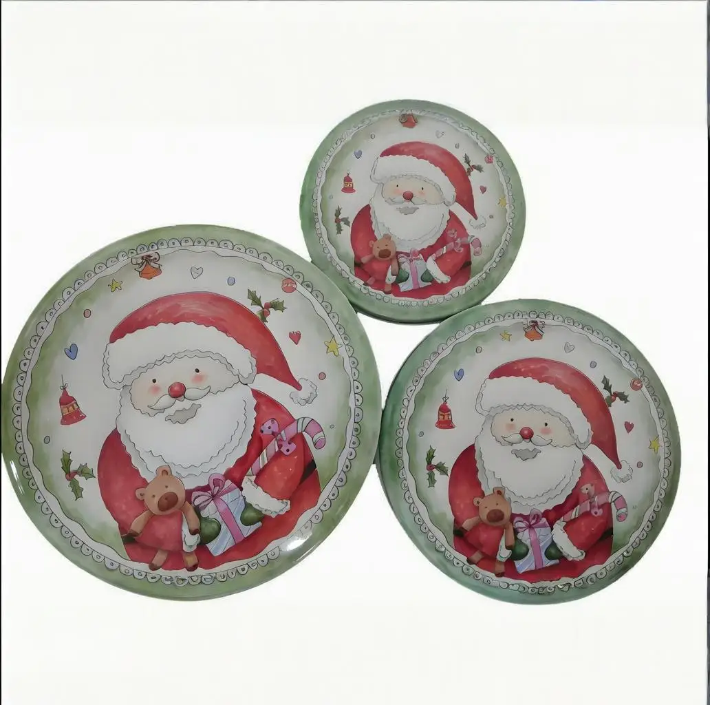 

3PCS/set Clearance - Last Four Sets: Santa Claus, Metal Gift Boxes, Biscuit Storage Boxes