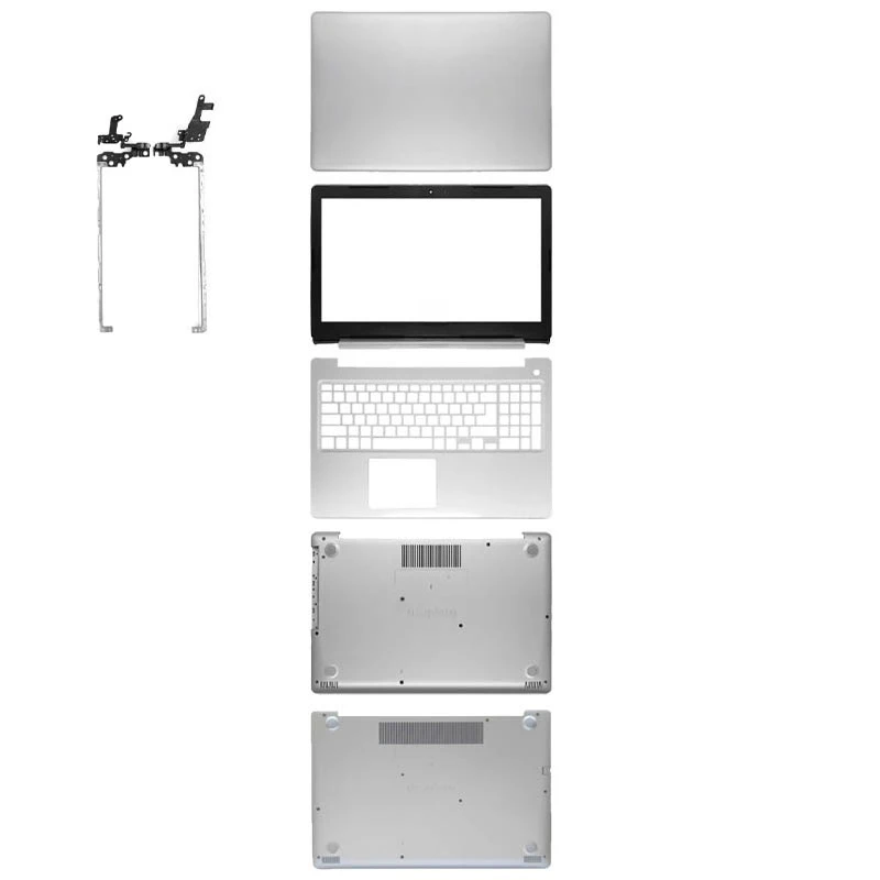 Novo para Dell Inspiron 15 5570 5575: Tampa Traseira LCD, Moldura Frontal, Palmrest, Dobradiças e Base Inferior 02DVTX