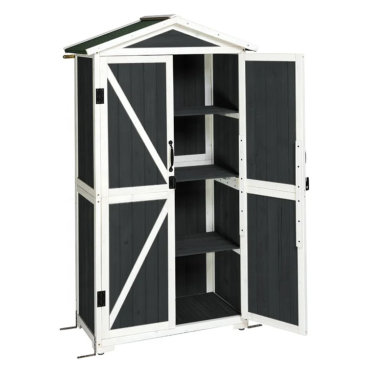 

Heavy Duty Garden Tool Cabinet Outside Wooden Big Tool Shed Outdoor Shed Storage