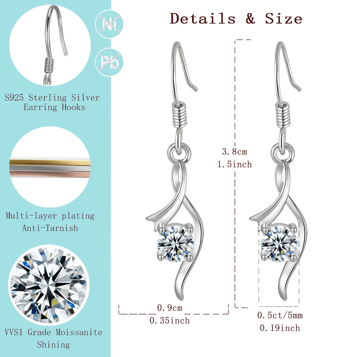 

Дизайнерские серьги LAMVOICE, высокое качество, серебро 925 пробы, серьги с муассанитом 1 карат, на День святого Валентина, подарок для дочери