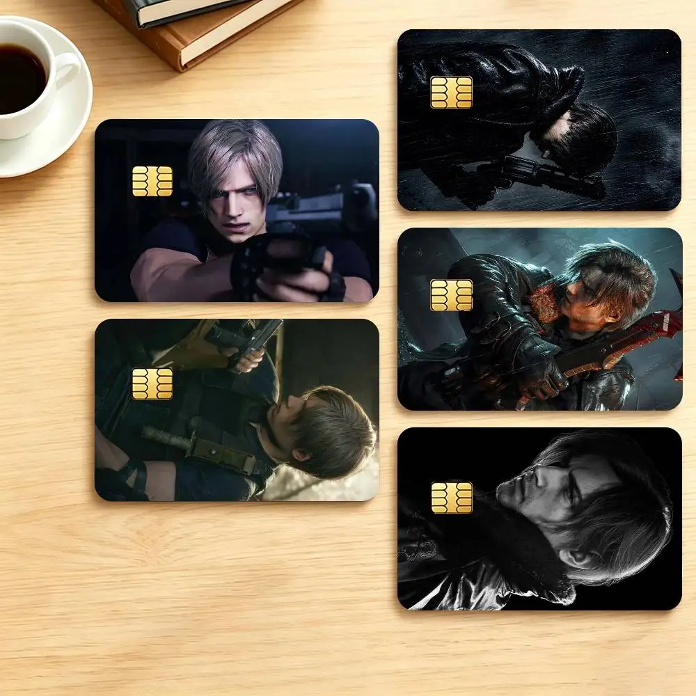 D-Dark Aesthetic Resident Evil Requiem  Credit Card HD Stickers Game Card Decal Small Chip Waterproof Sticker Gift