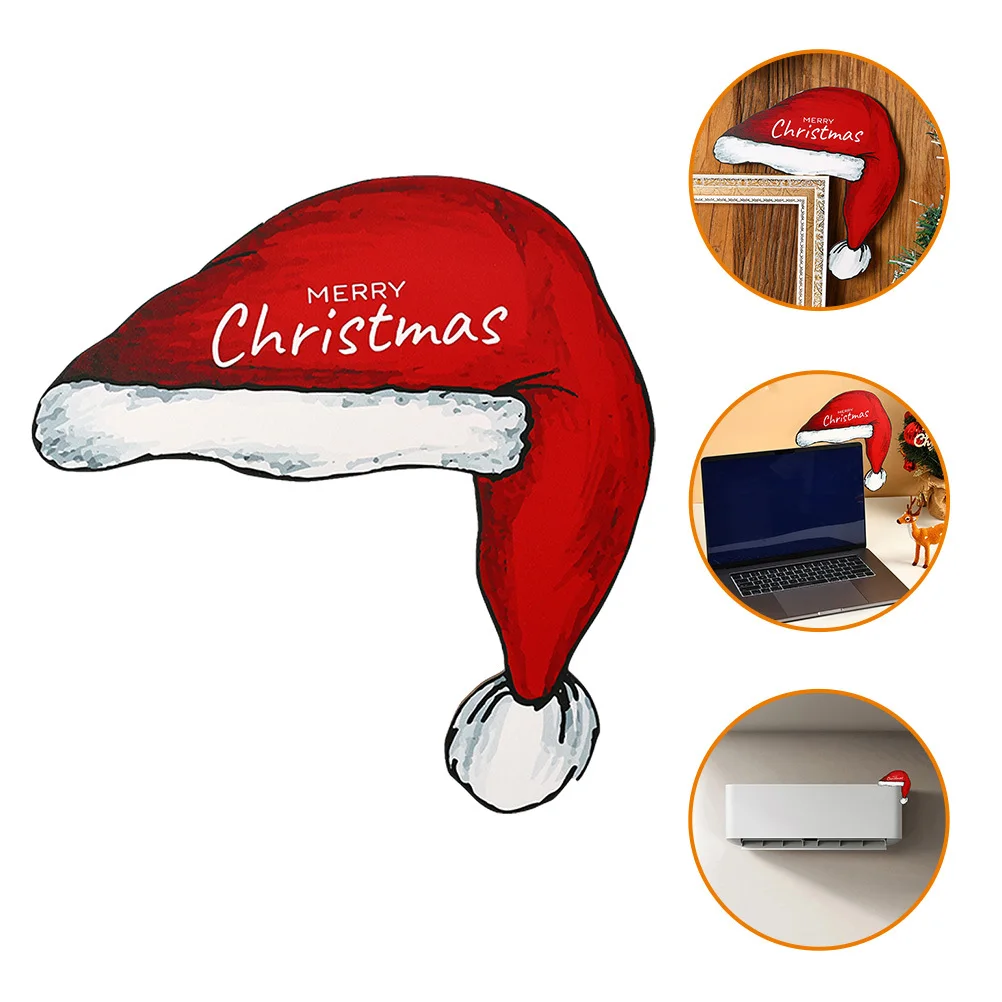 

Wooden Xmas Door Frame Santa Hat Decor Christmas Window Corner Hanging Party Supply Door Frame Decor Christmas Wall Garland