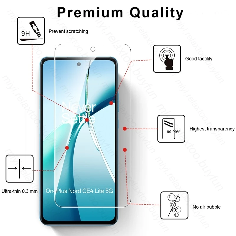 4In1 Tempered Glass Screen Protector For OnePlus Nord CE4 Lite CE 4Lite Light 5G Protect Glass On 1+Nord CE4Lite 5G Camera Glass