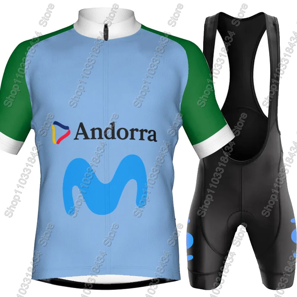 

M Pro Team 2026 Andorra Cycling Jersey Set Men Summer Short Sleeve Clothing Kit Road Bike Shirts Suit Bicycle Bib Shorts MTB