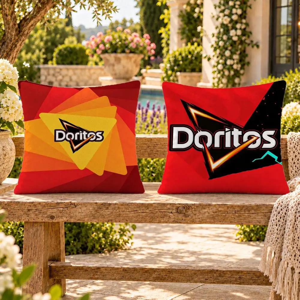 Food Crunchy Chips Doritos Cushion Cover Soft Plush Throw Pillow Cover Washable Sofa Bed Patio Chair Home Decor